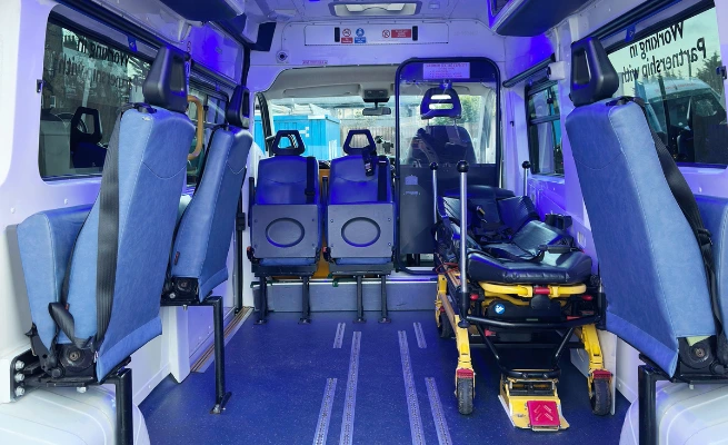 inside of ambulance