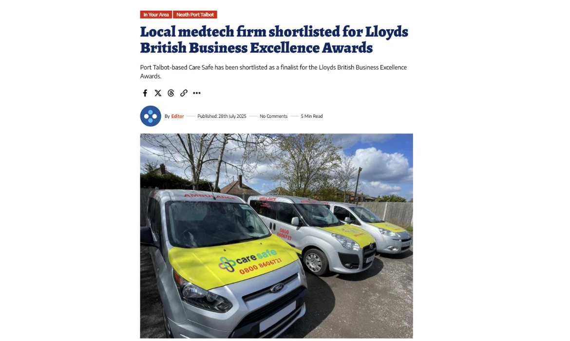 Care Safe Featured in Swansea Bay News